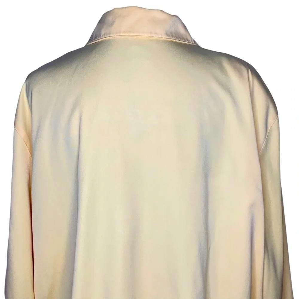 Alfred Dunner Women’s Pastel Yellow Beaded Zip Wind Breaker Jacket Coat Size 20 - Picture 6 of 15